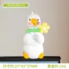 Bonita Pantalla Decorativa de Ganso Blanco Grande Figura Acostada Regalo Sanador para Escritorio de Oficina Cumpleaños de Mejor Amigo