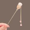Novo Estilo Chinês Flor de Jade Branco Grampo de Cabelo Acessórios de Cabelo Modernos Estilo Mori Fada Cheongsam Antigo 2023 Novo Grampo de Cabelo com Borla Longa