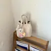 Bolsa Saco Versátil de Cor Sólida para Mulheres, Estilo Coreano, Bolsa de Ombro Único Transversal, Bolsa Simples Casual para o Dia a Dia