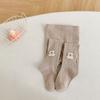 Meia-calça infantil nova primavera 2023, meia-calça fofa de urso de desenho animado para meninas, leggings de algodão, estilo coreano