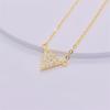 Xl077 Novo Transfronteiriço Prata de Lei S925 Diamante Zircônia Triângulo Colar Ouro Estilo Frio Corrente Clavicular Fabricante
