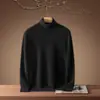 Suéter 100% cachemir de bebé para hombre, cuello alto, prenda interior, casual de negocios, tejido de punto suelto, capa base