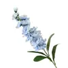 Flor de delfinio artificial individual para decoración de lugar de ceremonia de boda, arreglo floral de pasillo, flor de seda de violeta falsa para decoración del hogar