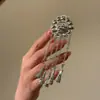 Horquilla de borla de plata Miao estilo étnico retro, pinza para el pelo elegante estilo chino nuevo, pinza lateral, accesorio para el pelo Hanfu cheongsam