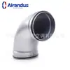 Codo de conducto de tubo espiral galvanizado de 90 grados hierro galvanizado sin adhesivo tubo estampado sistema de aire acondicionado y ventilación
