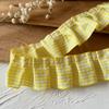 Acessórios de renda amarela feitos à mão DIY saia decorativa bainha acessórios de roupas plissado babados largura