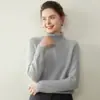 Nuevo Suéter Grueso Simple Holgado de Otoño/Invierno Top de Cachemira para Mujer con Cuello Alto y Mangas Raglán Capa Base Tejida 2026