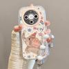 Funda para Teléfono Móvil Adecuada para Huawei Mate70 con Cadena para Colgar, Protección Completa Contra Caídas, 60Pro Linda Pintura al Óleo Elefantito Silicona Líquida