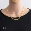 Cadena de hueso de serpiente Cadena para clavícula de mujer collar simple cadena de serpiente plana joyería plana para amantes cadena con colgante para hombre cadena de hoja