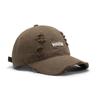 Gorra de Béisbol Suave con Bordado de Letra de Primavera y Otoño Desgastada, Visera Curva Lavada, Gorra Ligera y Transpirable para Hombre con Protección Solar
