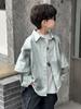 Traje Tie-Dye para Niños 2025 Primavera Nuevo Estilo Coreano para Niños Camisa de Manga Larga para Niños Camiseta Conjunto de Dos Piezas