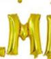 Imitación Versión Delgada 16 pulgadas Letra Dorada Globos de Papel de Aluminio Oro Brillante Decoración de Boda Globos de Papel de Aluminio Venta al por Mayor