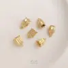 Chapado en Oro de 14K Colgante Flor de Muguete Sombrero DIY Hecho a Mano Joyería para Orejas Pasador Tocado Escalera Reloj de Pared Oscilante Material