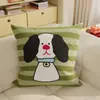 Funda de almohada de frijol fresco de verano Dibujos animados Sala de estar Mesita de noche Dormitorio Almohada lumbar Cojín grande para respaldo Sofá Funda de almohada de seda de hielo
