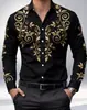 Camisa Casual de Moda para Hombre, Camisa Transpirable Casual de Manga Larga con Cuello Solapa y Botones para Primavera y Otoño