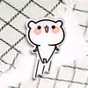 INS insígnia acrílica desenho animado broche panda azul pin emoji fofo acessório adesivo de telefone decoração