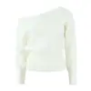 Z Estilo Europeu e Americano Transfronteiriço 2025 Nova Moda Elegante Roupa Feminina Atacado Suéter Ombro a Ombro Tricotado