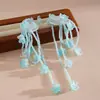 Pendientes de Borla de Flor de Cristal de Concha de Dopamina Estilo Europeo y Americano, Pendientes Simples y Dulces, Accesorios para Orejas Estilo Vacaciones