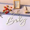 Exclusivo Transfronterizo Chips de Madera Letras Doradas Ohbaby Atrezzo para Fotos Luna Llena Decoración de Pared de Dormitorio Pegatinas de Pared Artesanía en Madera