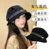 Nuevo sombrero de pescador para mujer para otoño e invierno, diseño de nicho, apto para cabezas grandes, hace que la cara parezca más pequeña, estilo ecuestre, moda japonesa, sombrero octagonal versátil