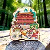 Pegatinas para refrigerador de Chaozhou Chaoshan Yingsong y Dance, recuerdos culturales y creativos de viaje, pegatinas de madera para refrigerador de metal para viajes de ciudad