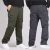 Nuevos Pantalones de Trabajo para Exteriores de Primavera y Otoño para Hombre, Rectos de Corte Holgado para Senderismo, Casuales con Múltiples Bolsillos, Pantalones Tácticos Color Verde Militar