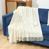 Manta climatizada, manta de tricô, estilo nórdico, de alta qualidade, manta de sofá com franjas, decoração de casa interna, manta pequena, manta para cochilo no pé da cama