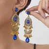 Pendientes Clásicos Estilo Bohemio Transfronterizos para Mujer, Pendientes Largos Nuevos de Estilo Palacio Exótico, Pendientes de Estilo Étnico