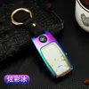Encendedor Reloj Real con Linterna Brújula Reloj Digital Llavero Encendedor Recargable a Prueba de Viento Regalo para Novio