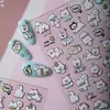 Pequeño animal Samoyedo perro blanco pegatinas para uñas de perro lindo 3D en relieve DIY adhesivo CCD pegatinas decorativas