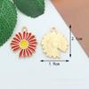 Accesorios de bricolaje Serie Roja Material de aleación Flor clásica Ins Pendientes Pulsera Llavero Colgante