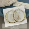 Brincos de Argola Grandes Minimalistas Brincos Retro para o Dia a Dia Brincos de Argola Estilo Minimalista Prata Brincos de Tarraxa Moda Personalidade de Luxo Leve