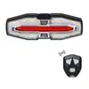 Luz trasera de advertencia para bicicleta con control remoto, certificada CEROHS, con sonido de alerta de bocina, intermitente, luz trasera USB, luz para ciclismo nocturno