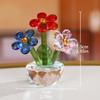 Decoración de flores de cristal para el hogar, sala de estar, estilo nórdico, artesanías de cristal lila modernas y sencillas.