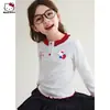 Camiseta de Manga Larga de Primavera para Niñas 2026 Estilo Nuevo Dulce y Fresca Color Contrastante Encaje Tallas Mediana y Grande Ropa para Niños Camiseta Estilo Dibujos Animados