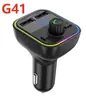 G38G37G39G40G41G42 coche bluetooth manos libres reproductor MP3 transmisor FM para coche TIPO-C azul