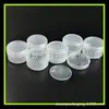 Botella de crema transparente 20g Botella redonda de PP Botella secundaria para cosméticos Botella pequeña de muestra Botella de prueba Botella para ungüentos