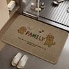 Alfombrillas de Baño de Dibujos Animados, Alfombrillas Antideslizantes de Uso Doméstico para Baño, Fáciles de Cuidar, Alfombrillas de Piso Antideslizantes, Alfombrillas de Lino Absorbentes, Listas para la Venta