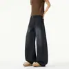 2026 Nova Moda de Rua Casual Fino Seda de Gelo Jeans Cimitarra Calças Largas Soltas para Adolescentes Estilo Coreano