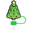 Tapón de pajita de goma suave para decoración de fiestas, personalizado, 10 mm, universal, para Navidad, 50 unidades