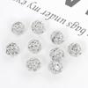 Cuentas espaciadoras huecas con incrustaciones de microcirconita de oro real de 18 quilates chapadas en cobre, cuentas conservadoras de color dorado de 14 quilates, cuentas sueltas, accesorios para joyería DIY