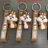 Llavero Colgante de Muñeca de Dibujos Animados de Plástico PVC Cadena para Llavero de Mochila Colgante Muñeca que Empuja Pequeños Regalos