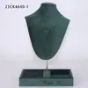 Suporte de Exibição de Colar de Veludo Cruzado Modelo de Pescoço para Retrato Suporte de Joias com Bandeja de Base Exibição de Joias Personalizado