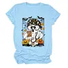 Amazon eBay sitio independiente de moda y único para mujer camiseta de manga corta con cuello redondo de flor fantasma murciélago