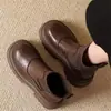 Novas Botas Martin Retrô Outono/Inverno 2026 para Mulheres, Estilo Britânico, Pequenas, Sola Grossa, Botas Curtas Elásticas Emagrecedoras, Bico Redondo, Botas Meia