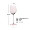Conjunto de Taças de Vinho Tinto Inclinadas de Cristal Bordô para Uso Doméstico Taça de Champanhe de Luxo Leve Comercial Taça de Alto Valor