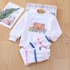 Pijamas de Franela para Niños, Ropa de Casa de Invierno para Niños, Trajes Cálidos de Terciopelo para Niñas, Dibujos Animados al Por Mayor para Bebés Otoño e Invierno