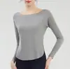 Nova Camiseta Cover-Up de Outono para Yoga Top Modal Sexy Preguiçoso Cobertura da Pele Esportivo Casual Yoga Fitness Feminino