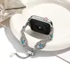 Adequado para Apple Applewatch Pulseira de Relógio Estilo Europeu e Americano Recortado Versátil Pulseira de Diamante Vermelho de Alta Qualidade para Mulheres