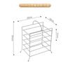 Acero Inoxidable 304 Estante de Almacenamiento de Bandeja Cuadrada Coreana Estante Comercial para Guarniciones Estante para Guarniciones de Hot Pot Tres Niveles Cinco Niveles